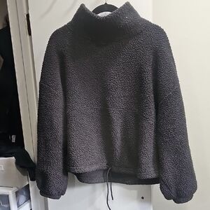 ❄️ Old Navy Black Sherpa Pullover Turtleneck Jacket